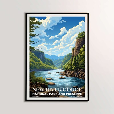 New River Gorge National Park and Preserve Poster, Travel Art, Office Poster, Home Decor | S7 - image2